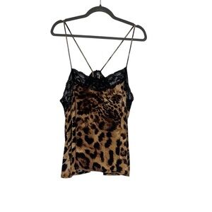 Tiny Willow Leopard Print Tank Top with Black Lace
